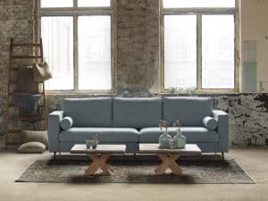 Bank Emma 2 - rugkussens met 2 knopen