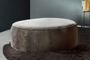 Grijze ronde hocker Adele Room108