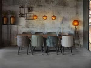 24.2 Eettafel 280 Cm Recht 8 Stoelen Trapeze Poot