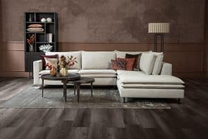 Nadine corner sofa in Cosmo Nature fabric