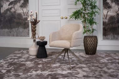 Beige Eetkamerstoel met armleuning Bowie van Room108