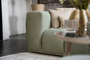 Oriana corner sofa in greenish fabric, available at Room 108