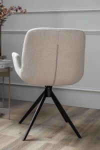 Beige eetkamerstoel met armleuning van Gusj
