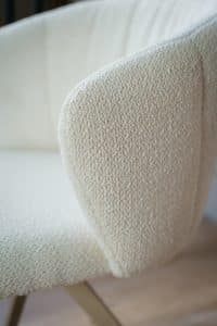 Witte eetkamerstoel met beige poot