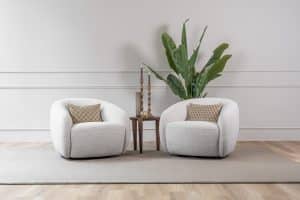 De Lenny draaifauteuil draait moeiteloos met je mee en is verkrijgbaar in de mooiste neutrale stoffen.