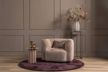 Emanuelle Twist fauteuil met draaifunctie in zachte, organische vormen