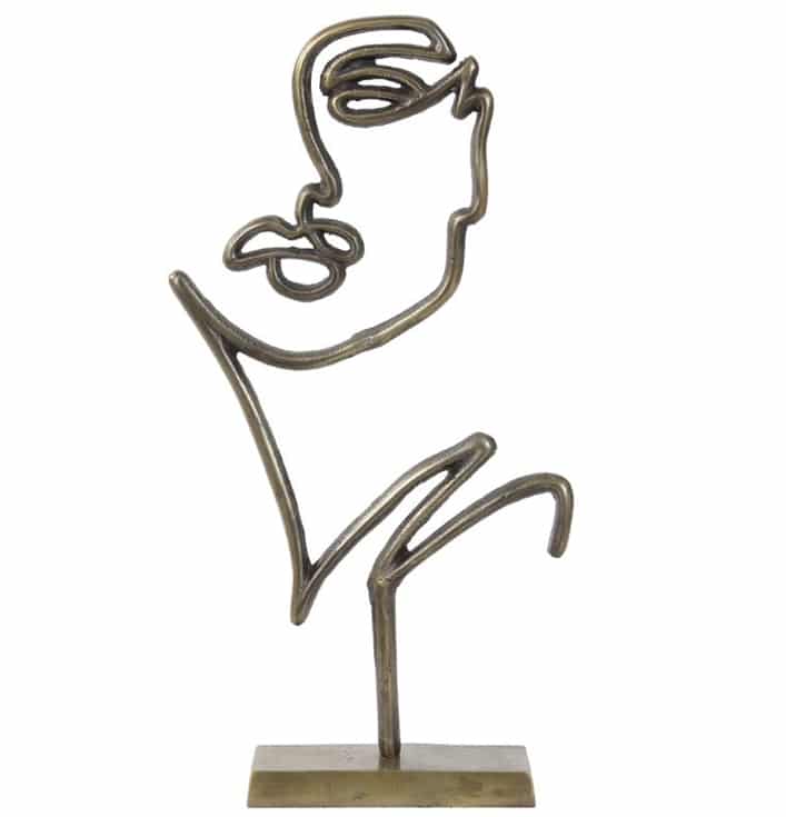 Ornament Gezicht Antiek Brons