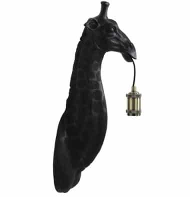 Wandlamp Giraffe zwart