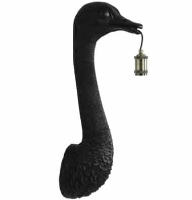 Wandlamp Ostrich zwart