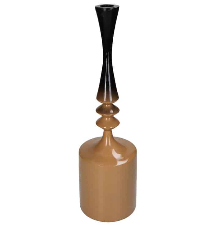 KANDELAAR DIP DYE ZWART BEIGE