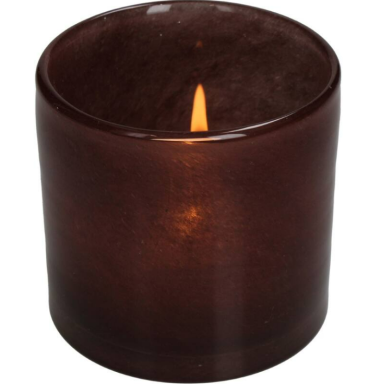 Candle Holder Glass Brown 10x10x10cm