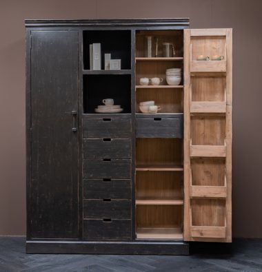 Kast Bali zwart hout