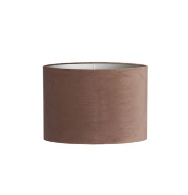 Lampenkap Velours ovaal chocolade bruin