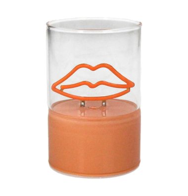 Decoratieve led lamp lippen oranje