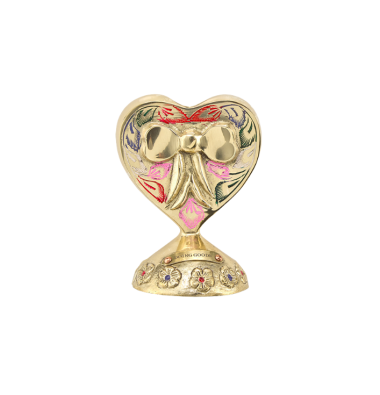 Kandelaar bubbly heart goud