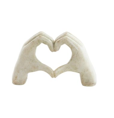 Ornament handen hart taupe