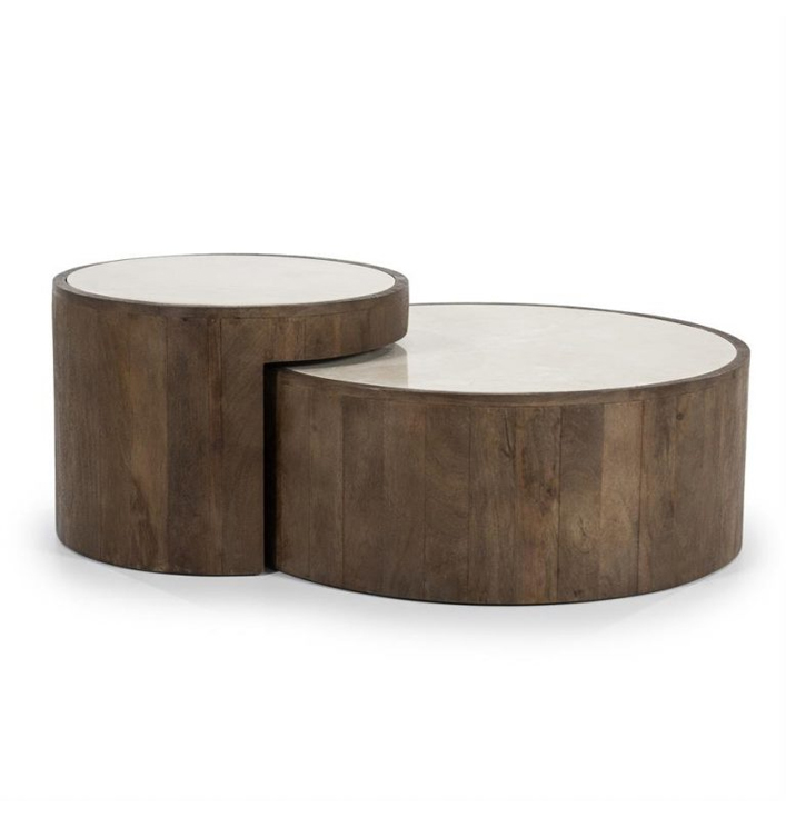Salontafel set Hazel bruin