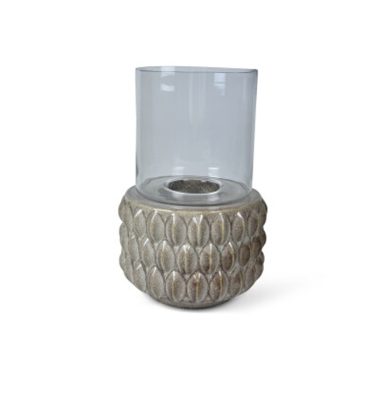 Windlicht Bubble Glow beige