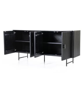 Dressoir Risor 4-drs. – zwart