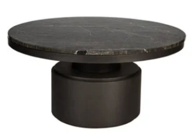 Bregt Salontafel Bruin Marmer Donkerbruin Onderstel