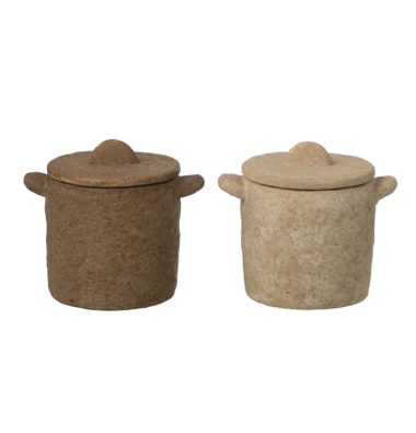 KRUIK DECO ROND CEMENT BEIGE/BRUIN L