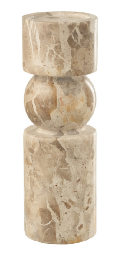Kaarshouder Marmer Beige Large
