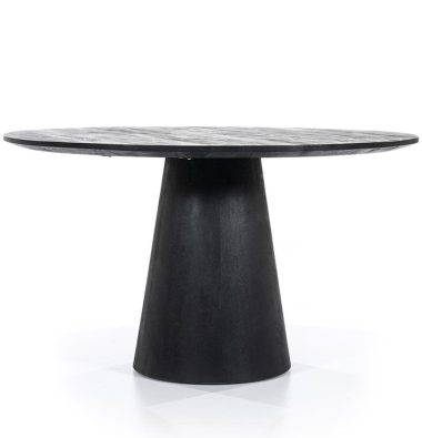 Ronde Eettafel Aurora Mangohout Zwart