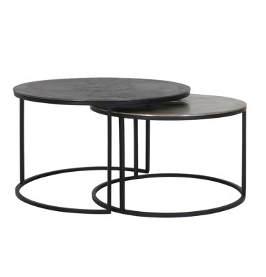 Salontafel set Ties Zwart Brons