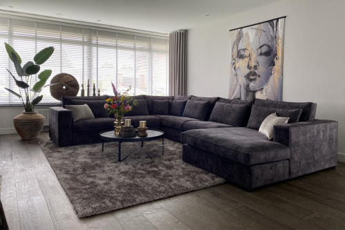 Hoekbank Annabelle Adore Dark Grey 