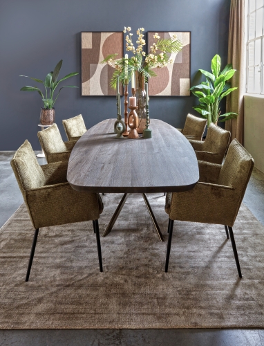Eettafel Deens Ovaal met Mikado-poot