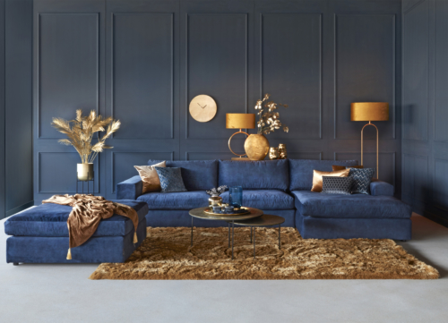 Hoekbank Victoria met hocker